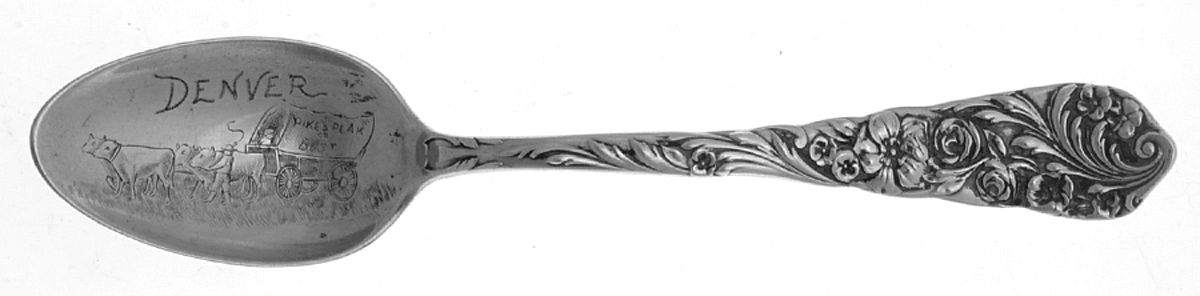 Flora (Sterling, 1890) Souvenir Spoon (Teaspoon) by Reed & Barton-1