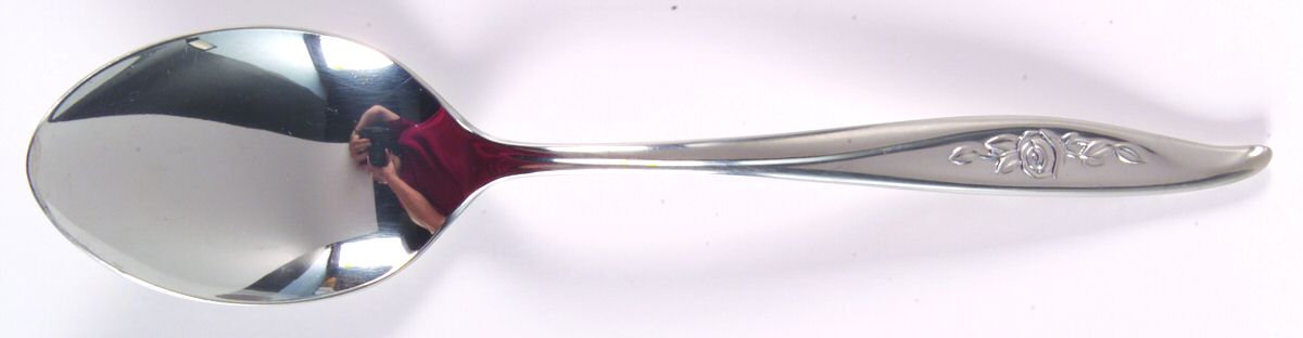 Florentine Rose (Stainless) Tablespoon (Serving Spoon) by Reed & Barton-1