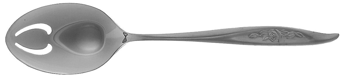 Florentine Rose (Stainless) Pierced Tablespoon (Serving Spoon) by Reed & Barton-1