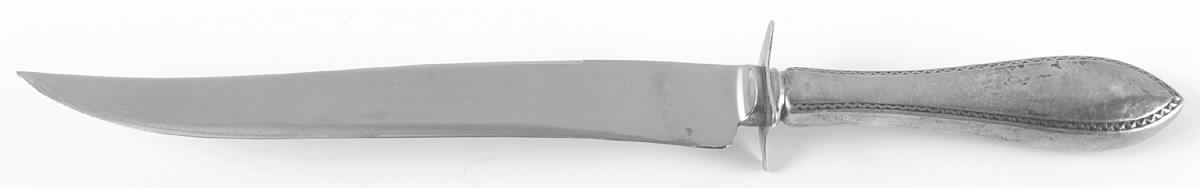 Four Georges-Engraved (Sterling, 1920) Large Stainless Blade Roast Carving Knife by Reed & Barton-1