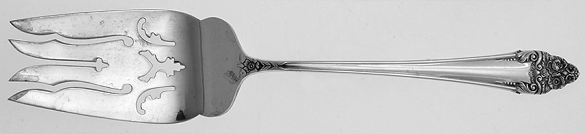 Fragrance (Sterling, 1941, No Monograms) Fork-Cold Meat/Servg-Sm/Solid by Reed & Barton-1