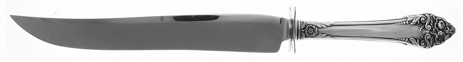 Fragrance (Sterling, 1941, No Monograms) Large Stainless Blade Roast Carving Knife by Reed & Barton-1