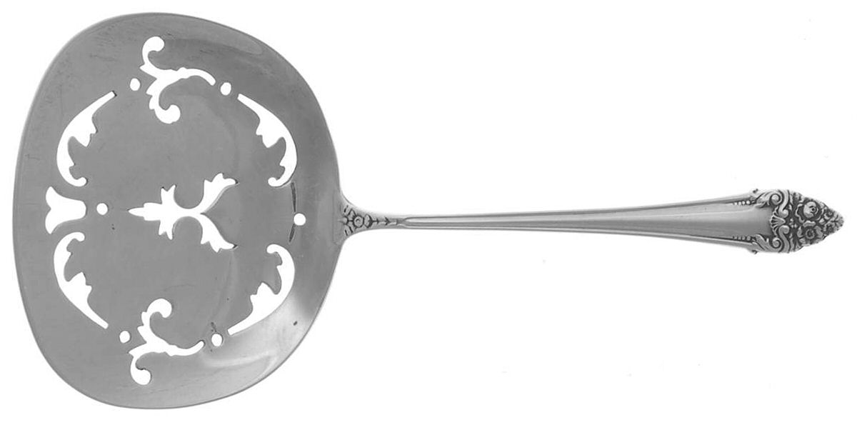 Fragrance (Sterling, 1941, No Monograms) Solid Bon Bon Spoon with Pierced Bowl by Reed & Barton-1