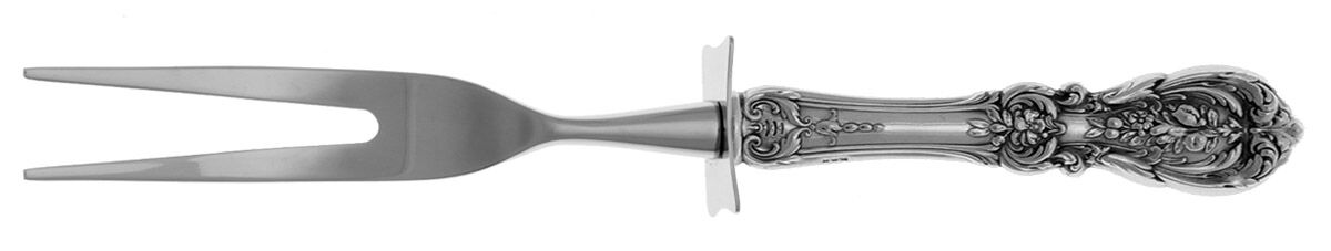 Francis I (Sterling, Eagle-R-Lion, 1907) Carving Fork Small with Stainless Prongs HC by Reed & Barton-1