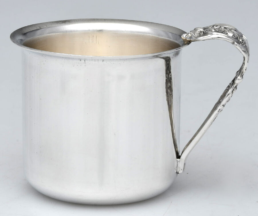 Francis I (Sterling, Eagle-R-Lion, 1907) Baby Cup with Plated Cup and Sterling Handle HC by Reed & Barton-1
