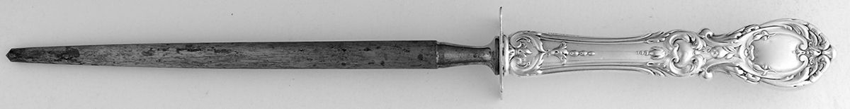 Francis I (Sterling, Eagle-R-Lion, 1907) Large Knife Sharpener-Steel Rod w/Sterling Guard by Reed & Barton-1