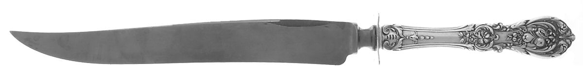 Francis I (Sterling, Eagle-R-Lion, 1907) Large Carving/Roast Knife StnlBl w/Sterling Guard by Reed & Barton-1