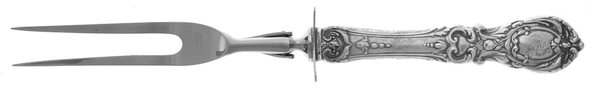 Francis I (Sterling, Eagle-R-Lion, 1907) Large Stainless-Prong Roast Carving Fork by Reed & Barton-1