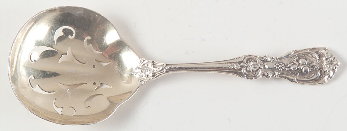 Francis I (Sterling, Eagle-R-Lion, 1907) Pierced Almond Spoon by Reed & Barton-1