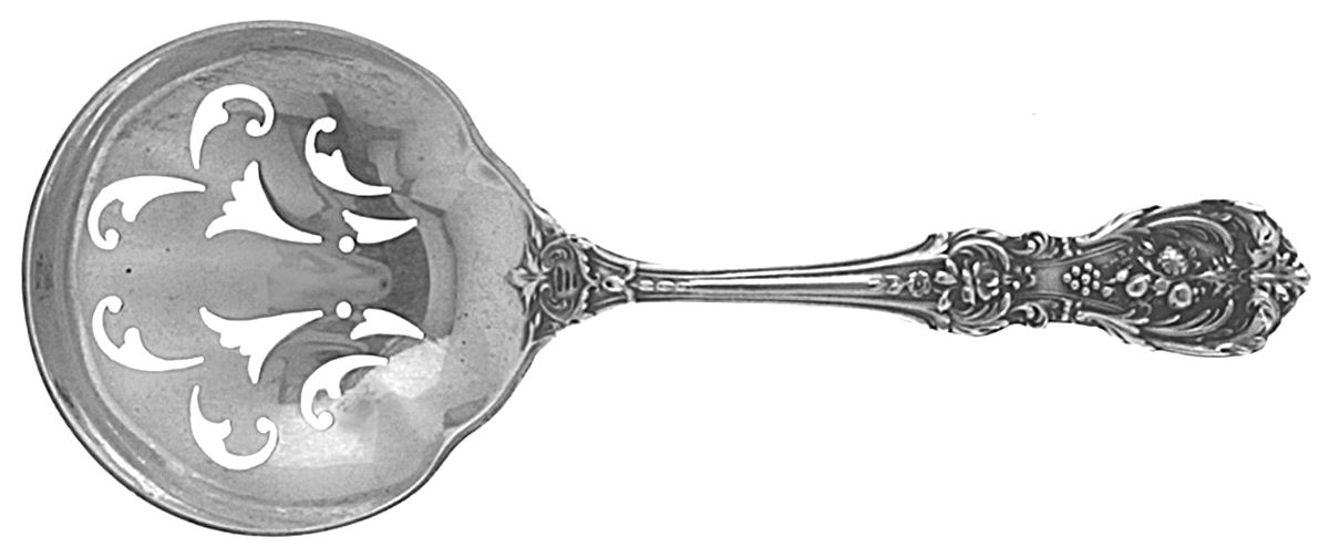 Francis I (Sterling, Eagle-R-Lion, 1907) Pierced Almond Spoon by Reed & Barton-1