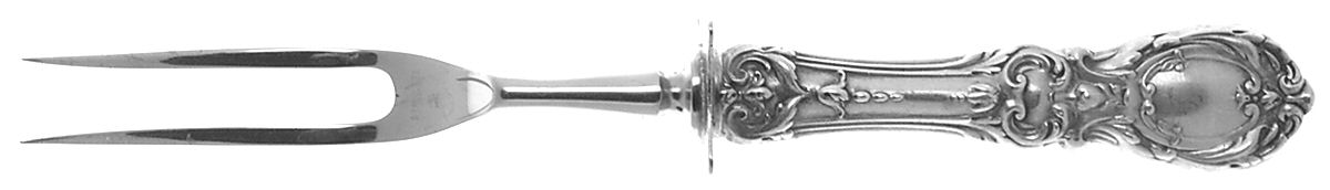 Francis I (Sterling, Eagle-R-Lion, 1907) Small Steak Carving Fork with Stainless Prongs by Reed & Barton-1