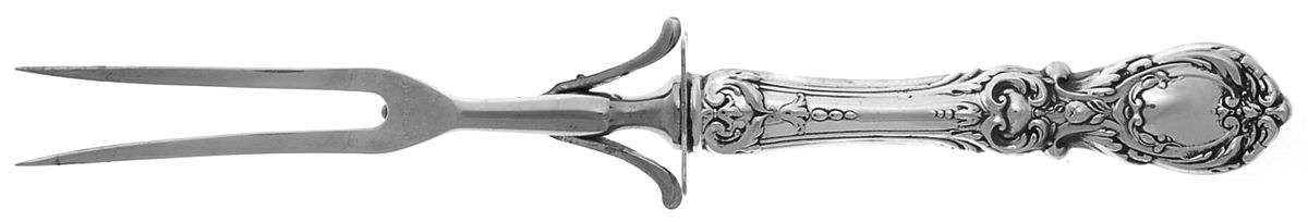 Francis I (Sterling, Eagle-R-Lion, 1907) Large Stainless-Prong Roast Carving Fork by Reed & Barton-1