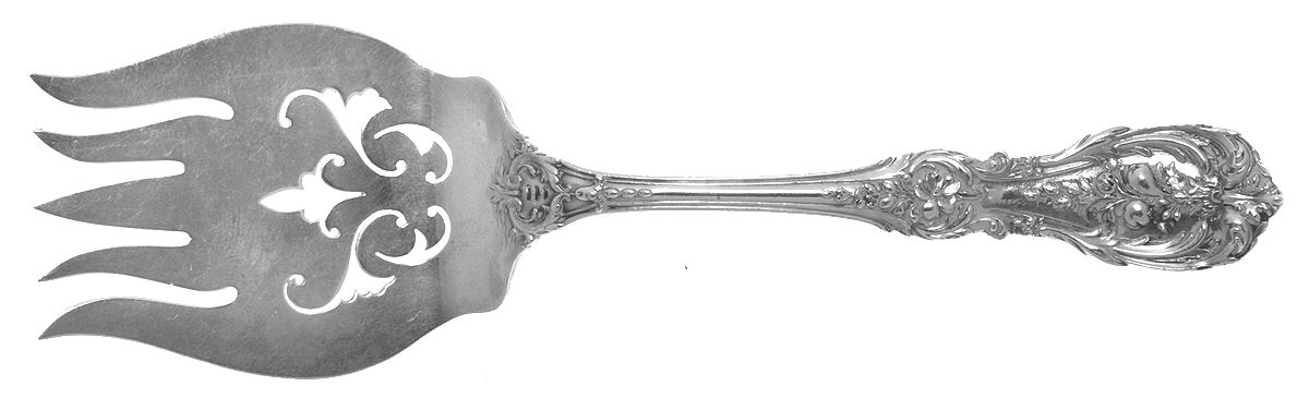 Francis I (Sterling, Eagle-R-Lion, 1907) Large Solid Tined Sardine Serving Fork by Reed & Barton-1