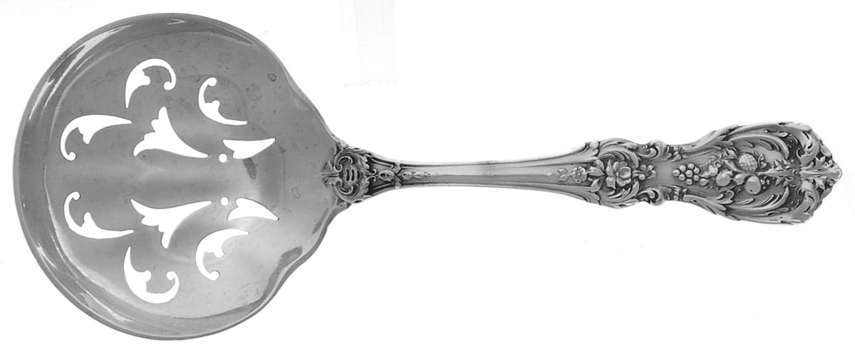 Francis I (Sterling, Eagle-R-Lion, 1907) Pierced Almond Spoon by Reed & Barton-1