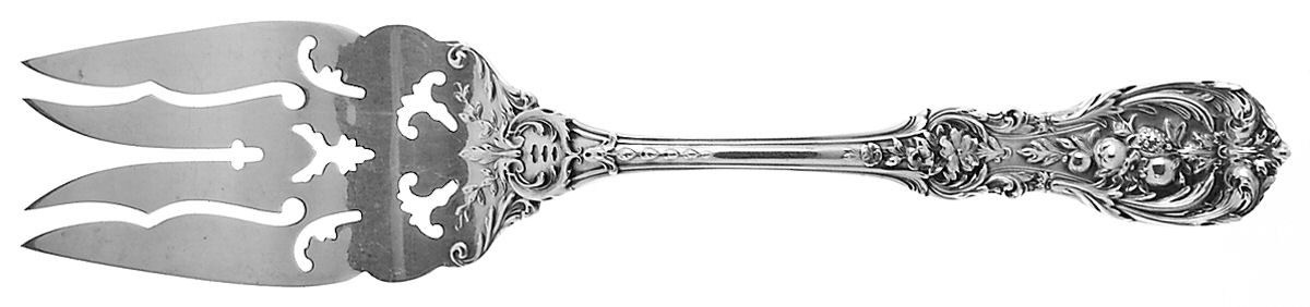 Francis I (Sterling, Eagle-R-Lion, 1907) Cold Meat Serving Fork Large Pierce by Reed & Barton-1