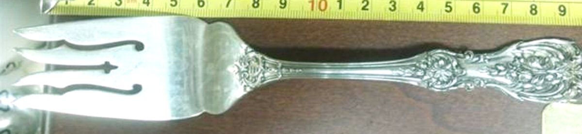 Francis I (Sterling, Eagle-R-Lion, 1907) Large Solid Cold Meat Serving Fork by Reed & Barton-1