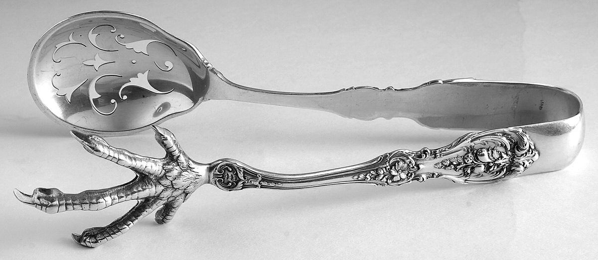 Francis I (Sterling, Eagle-R-Lion, 1907) Large Ice Serving Tongs by Reed & Barton-1