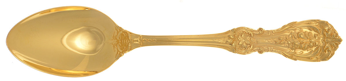 Francis I-Gold Vermeil (Sterling) Dessert/Oval Soup Spoon by Reed & Barton-1