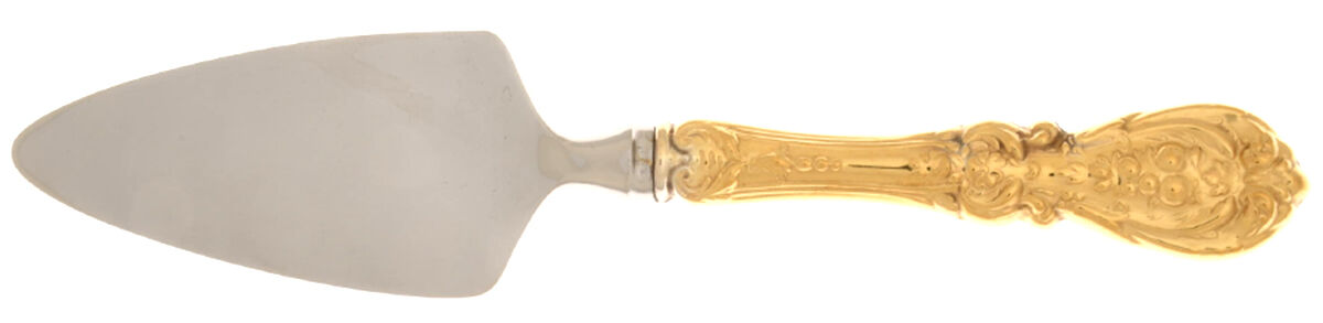 Francis I-Gold Vermeil (Sterling) Cheese Server with Stainless Blade HC by Reed & Barton-1