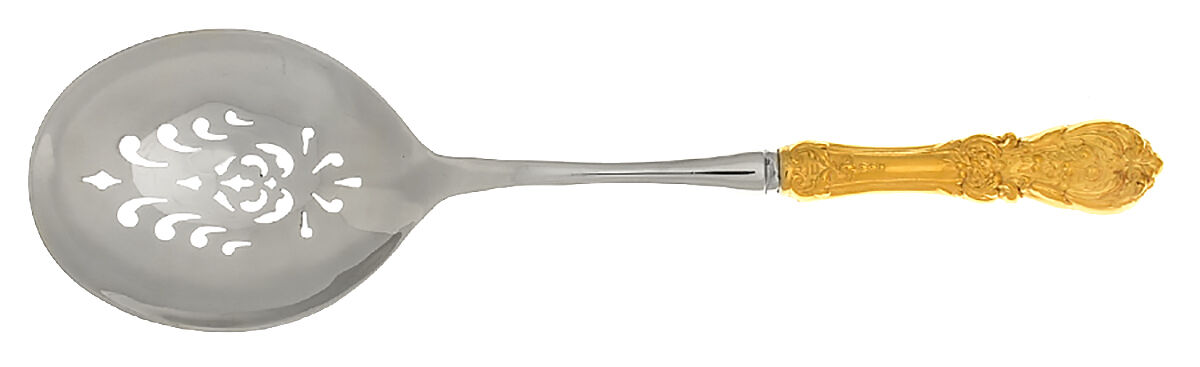 Francis I-Gold Vermeil (Sterling) Casserole Spoon with Pierced Stainless Bowl HC by Reed & Barton-1