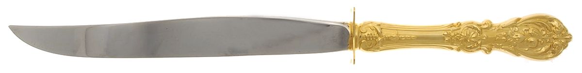 Francis I-Gold Vermeil (Sterling) Large Stainless Blade Roast Carving Knife by Reed & Barton-1