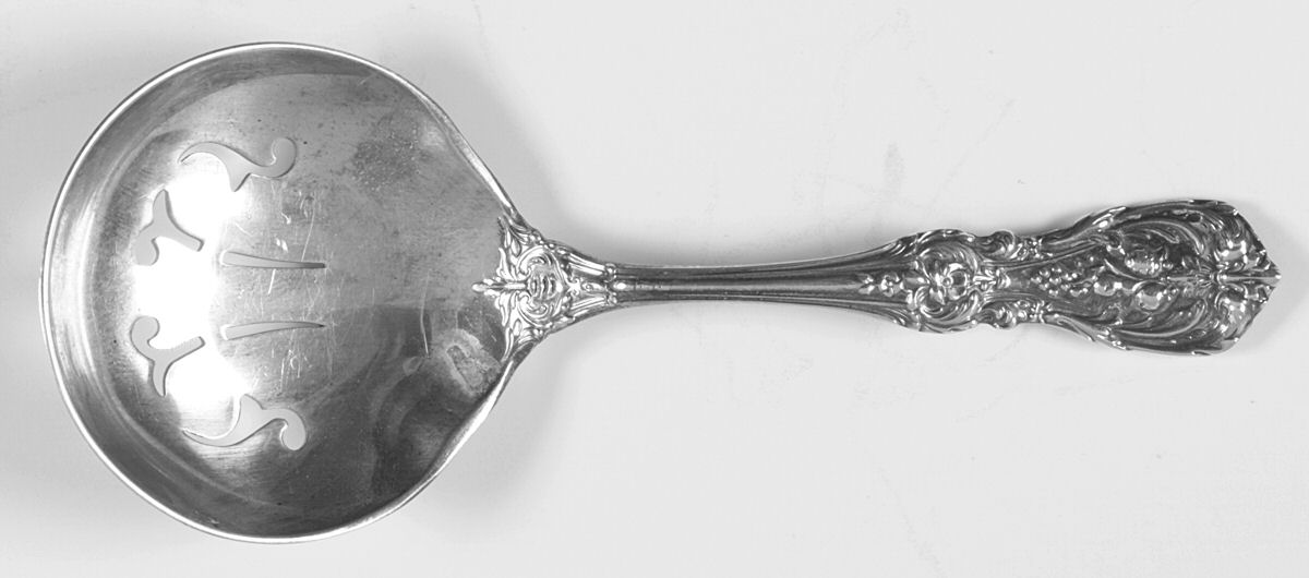 Francis I-Gold Vermeil (Sterling) Solid Bon Bon Spoon with Pierced Bowl by Reed & Barton-1