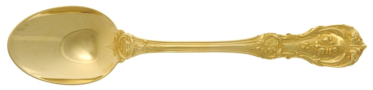 Francis I-Gold Vermeil (Sterling) Place/Oval Soup Spoon by Reed & Barton-1