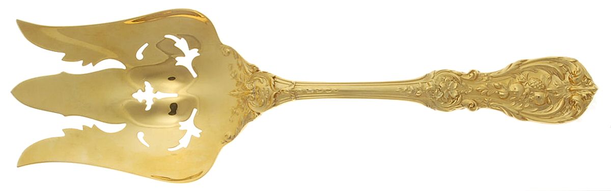 Francis I-Gold Vermeil (Sterling) Solid Salad Serving Fork by Reed & Barton-1