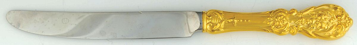 Francis I-Gold Vermeil (Sterling) Knife-New French/Hollow by Reed & Barton-1