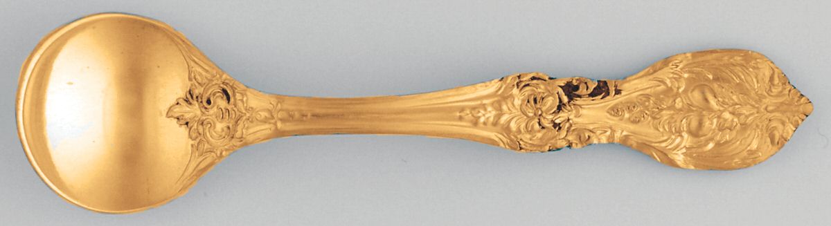 Francis I-Gold Vermeil (Sterling) Individual Salt Spoon by Reed & Barton-1