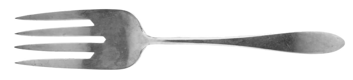 French Antique (Sterling, 1901) Small Solid Cold Meat Serving Fork by Reed & Barton-1