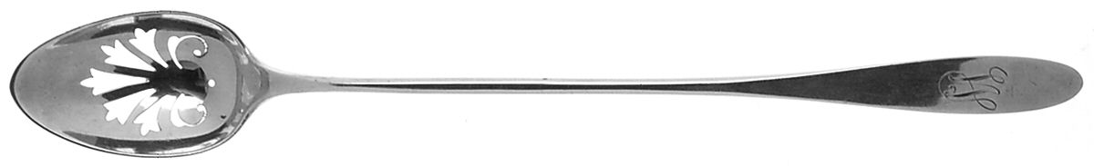 French Antique (Sterling, 1901) Pierced Bowl Long Handle Olive Spoon by Reed & Barton-1