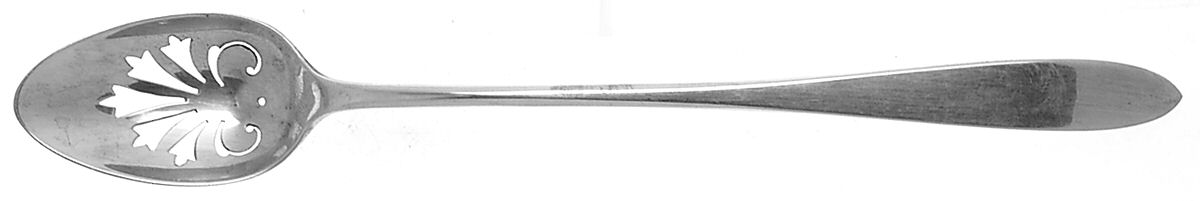 French Antique (Sterling, 1901) Pierced Bowl Short Handle Olive Spoon by Reed & Barton-1