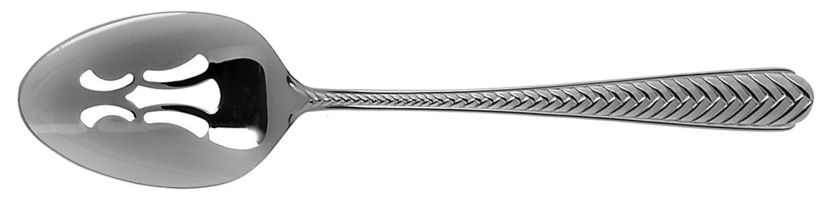 French Braid (Stainless) Pierced Tablespoon (Serving Spoon) by Reed & Barton-1