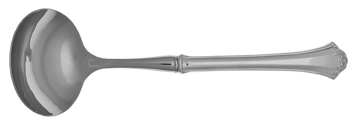 French Chippendale (Silverplate-1981) Gravy Ladle with No Spout Stainless Bowl HC by Reed & Barton-1