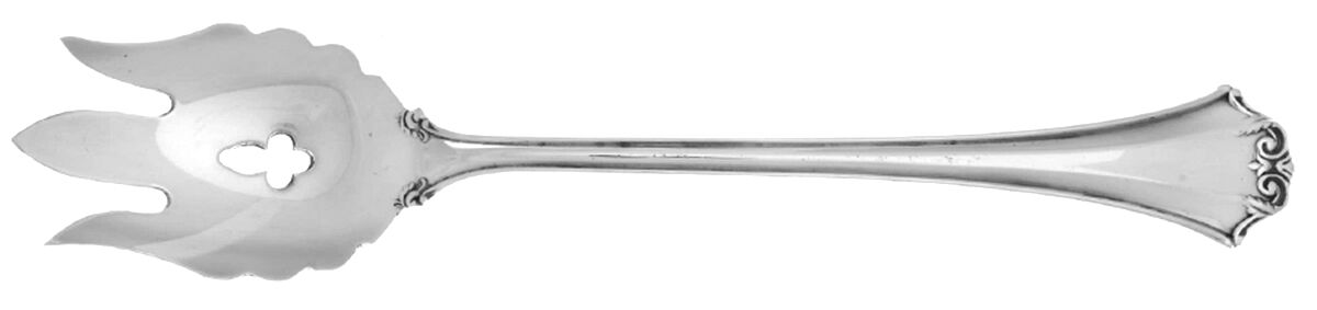 French Chippendale (Silverplate-1981) Vegetable Serving Fork Solid  HC by Reed & Barton-1