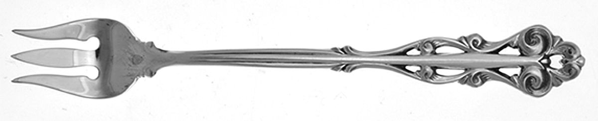 French Lace (Silverplate, 1983) Cocktail/Seafood Fork by Reed & Barton-1