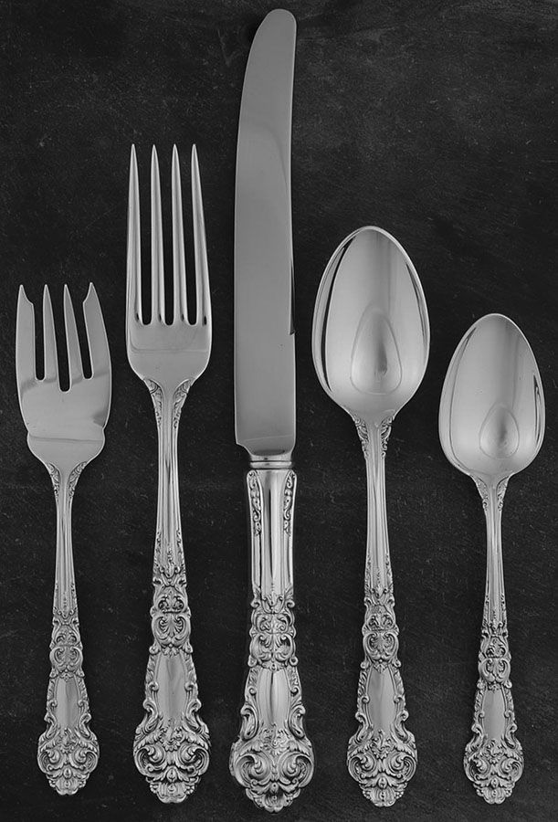 French Renaissance (Sterling, 1941, No Monos) 5 Piece Dinner Size Setting by Reed & Barton-1