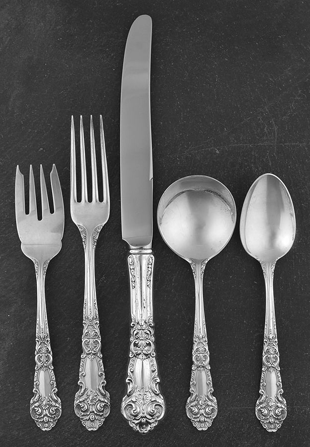 French Renaissance (Sterling, 1941, No Monos) 40  Piece Estate Set by Reed & Barton-1