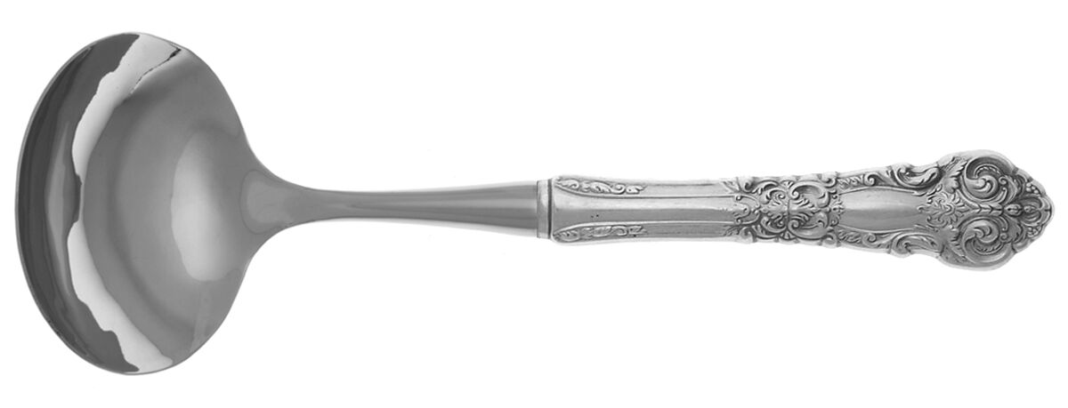 French Renaissance (Sterling, 1941, No Monos) Gravy Ladle with No Spout Stainless Bowl HC by Reed & Barton-1