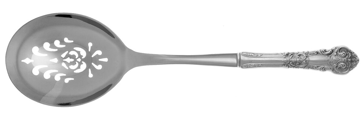 French Renaissance (Sterling, 1941, No Monos) Casserole Spoon with Pierced Stainless Bowl HC by Reed & Barton-1