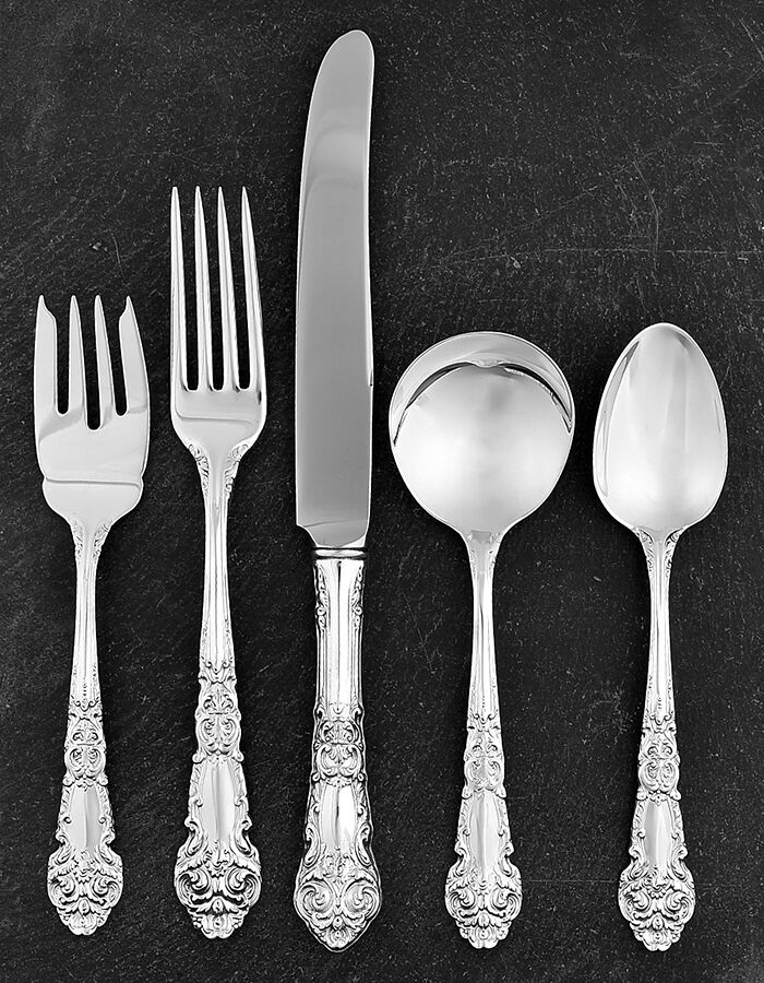 French Renaissance (Sterling, 1941, No Monos) 40 Piece Estate Set by Reed & Barton-1