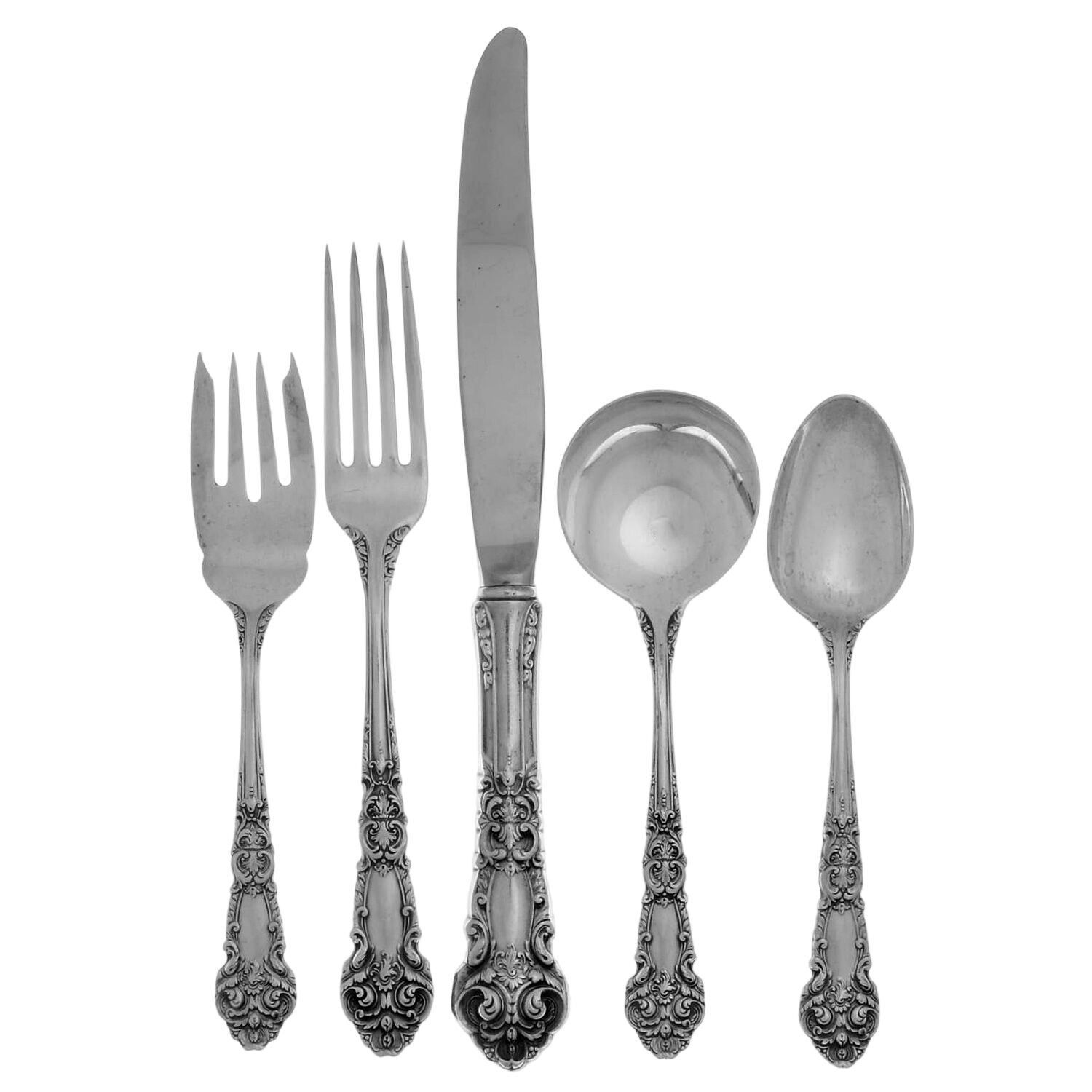 French Renaissance (Sterling, 1941, No Monos) 40 Piece Estate Set by Reed & Barton-1