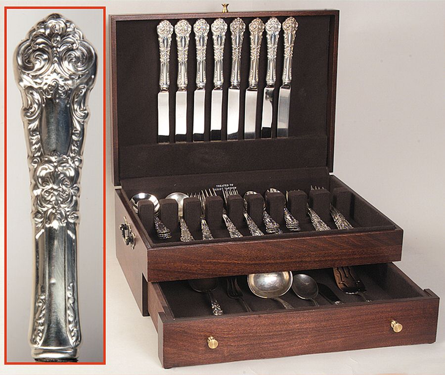 French Renaissance (Sterling, 1941, No Monos) 46 Piece Set by Reed & Barton-1