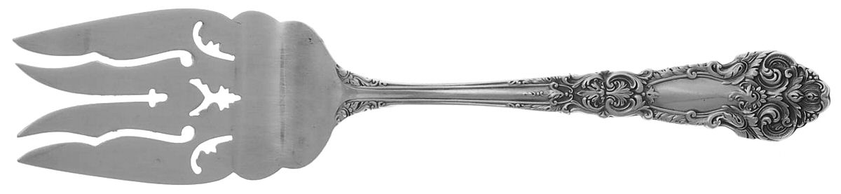 French Renaissance (Sterling, 1941, No Monos) Large Solid Cold Meat Serving Fork by Reed & Barton-1
