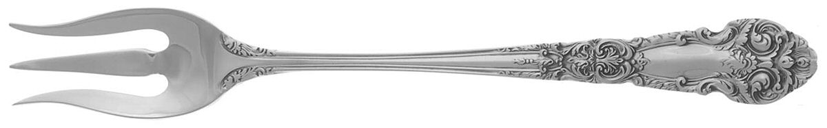French Renaissance (Sterling, 1941, No Monos) Short Handle Pickle/Olive Fork by Reed & Barton-1
