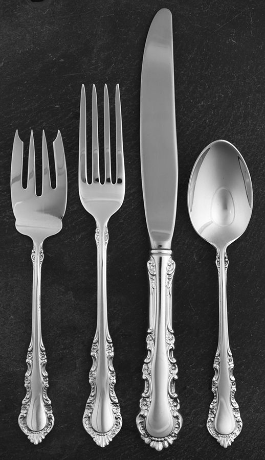 Georgian Rose (Sterling, 1941, No Monograms) 4 Piece Place Size Setting by Reed & Barton-1