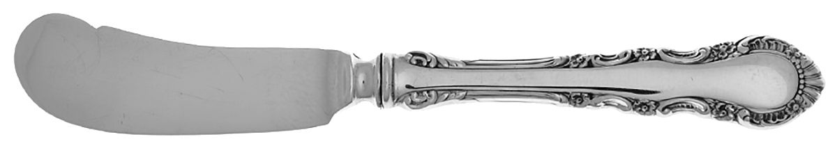 Georgian Rose (Sterling, 1941, No Monograms) Hollow Handle Paddle Butter Spreader (Solid) by Reed & Barton-1