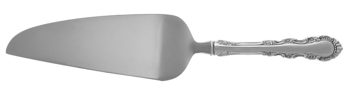 Georgian Rose (Sterling, 1941, No Monograms) Pie and Cake Server with Stainless Blade HC by Reed & Barton-1