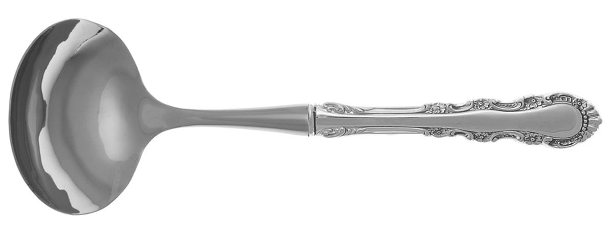 Georgian Rose (Sterling, 1941, No Monograms) Gravy Ladle with No Spout Stainless Bowl HC by Reed & Barton-1